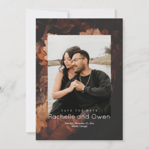 Save The Date Couleurs chaudes de l'automne Photo Mariage Enregi