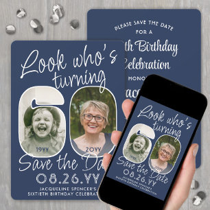 Save The Date Couleurs DIY • Joyeux 60e Anniversaire 2 Photos