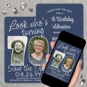 Save The Date Couleurs DIY • Joyeux 70e Anniversaire 2 Photos