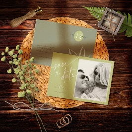 Save The Date Couleurs Eucalyptus Mariage V2 Green ID901