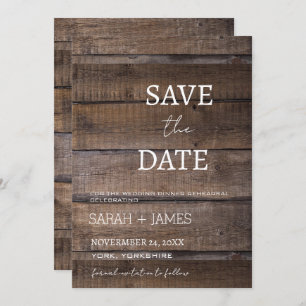 Save The Date Country Rustic Dinner Repétition Mariage Script