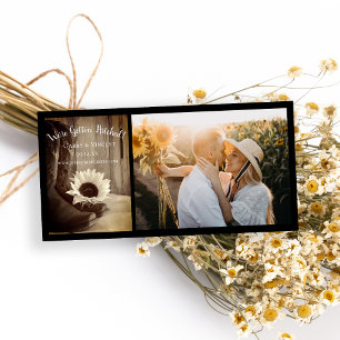 Save The Date Country Sunflower Western Grange Mariage Sepia