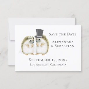Save The Date Couple De Hérisson Mariage Mignonne Enregistrer La