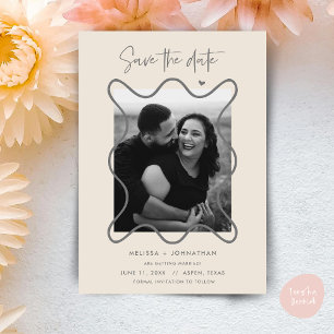 Save The Date Couple heureux annonce de mariage à jour