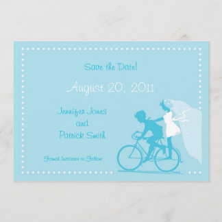 Save The Date Couple moderne CUTE sur vélo Enregistrer la date