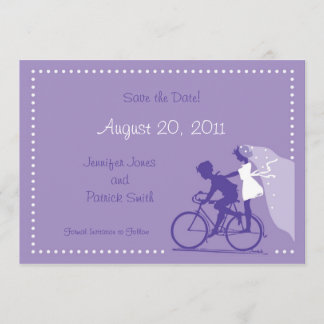 Save The Date Couple moderne CUTE sur vélo Enregistrer la date