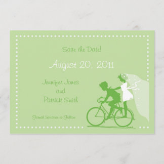 Save The Date Couple moderne CUTE sur vélo Enregistrer la date