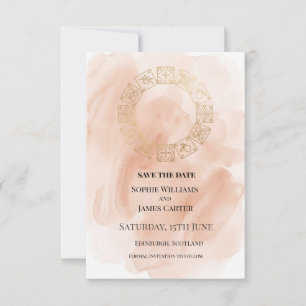 Save The Date Couronne de mariage en rose gold