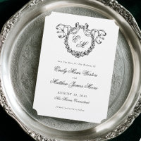 Couronne de monogramme français vintage Élégant ma
