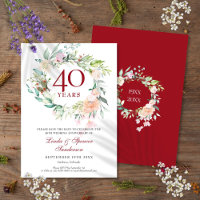 Couronne de roses 40e anniversaire de mariage Rubi