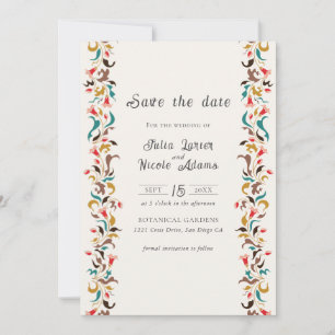 Save The Date Couronne florale élégante romantique moderne de ma