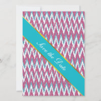 Cranberry et Turquoise Motif iKat ZigZag