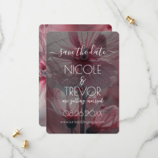 Save The Date Créez votre propre - Fleurs Translucides Roses