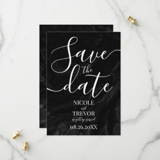 Save The Date Créez Votre Propre Mariage De Marbre Noir
