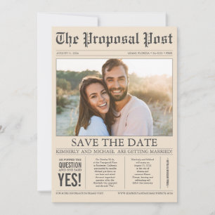Save The Date Crème style journal Brown Enregistrer la date Phot