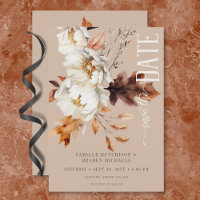 Crème tan rustique et Brown automne floral