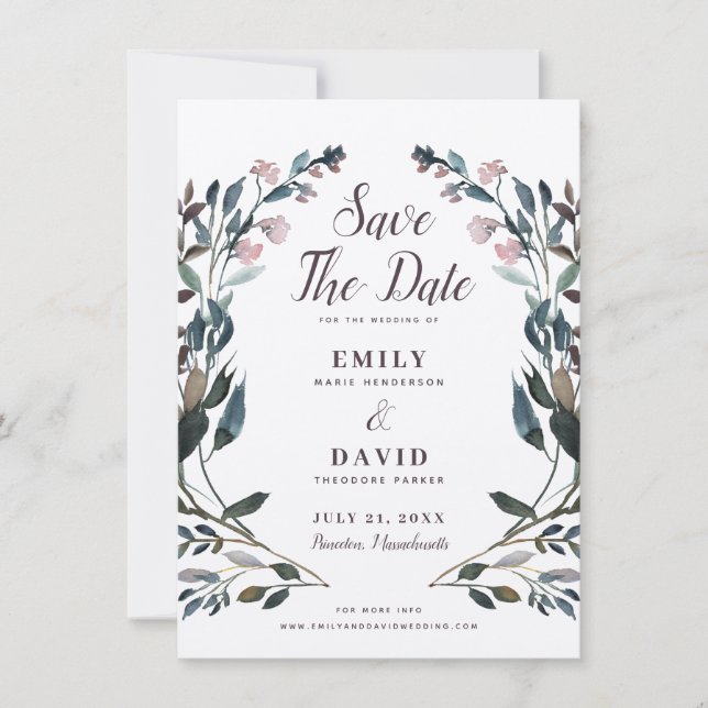 Save The Date Crest jardin | Mariage Rustique Kraft Enregistrer  (Devant)