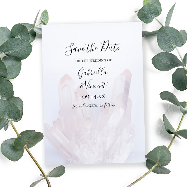 Save The Date Cristaux Lavande Légère Mariage Enregistrer la dat (Créateur téléchargé)