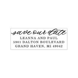 Save the Date Custom Wedding Rücksendeadresse Gummistempel
