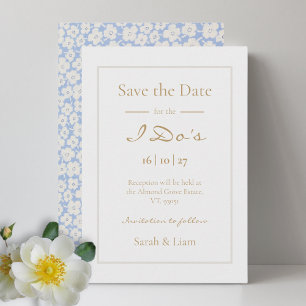 Save The Date Cute Floral Daisy Motif Mariage Enregistrer La Dat