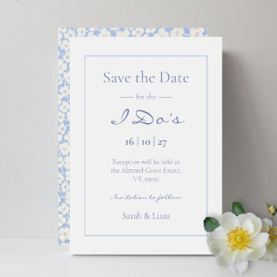 Save The Date Cute Floral Daisy Motif Mariage Enregistrer La Dat