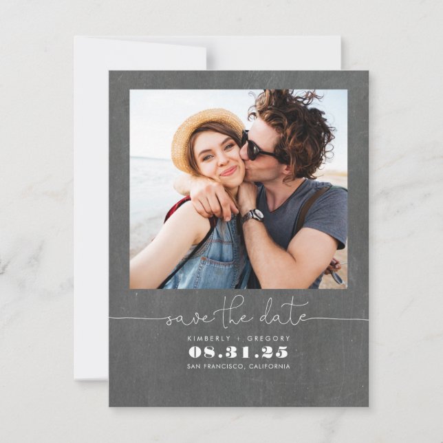 Save The Date Cute Simple et élégant Enregistrer la photo Date (Devant)