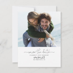 Save The Date Cute Simple et élégant Enregistrer la photo de dat
