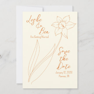 Save The Date Daffodil Enregistrer la date