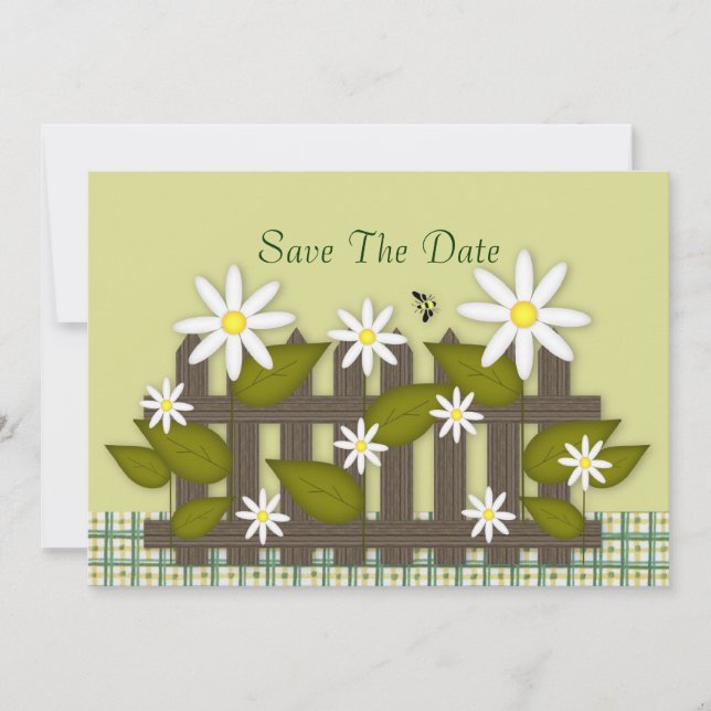 Save The Date Daisies Enregistrer La Date (Devant)