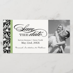 Save The Date Damas noir et blanc Enregistrer la date