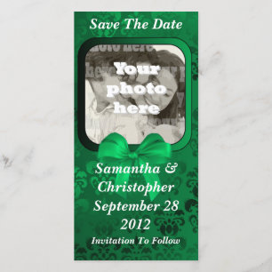 Save The Date damas vert irlandais enregistrer la date mariage