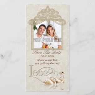 Save The Date Damask Swan Elegance - Enregistrer la date