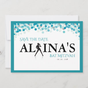 Save The Date DANCER DOTS Bat mitzvah —ARGENT GOTS