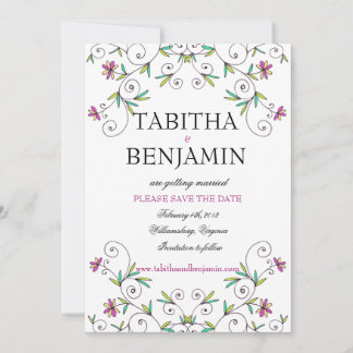 Save The Date Dans le Jardin - Sauvegarder la Date