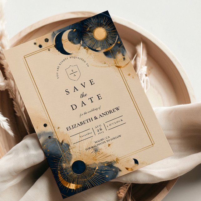 Save The Date Dark Astrology Wedding (Créateur téléchargé)