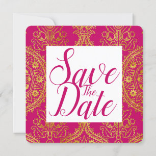Save The Date Date de mariage à ornement doré