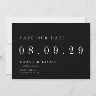 Save The Date Date Mariage minimal moderne non photo