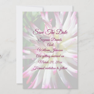 Save The Date Dazzling Dahlia Mariage