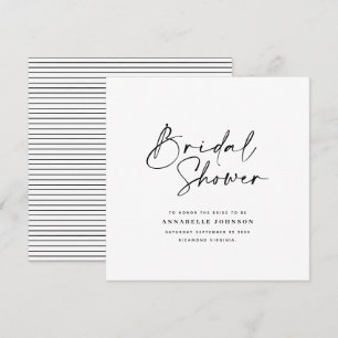 Save The Date Décontracté script blanc simple douche nuptiale