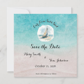 Save The Date Définir le mariage des voiles Enregistrer la date