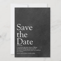 Save the Date Definition eines einfachen Chalkboar