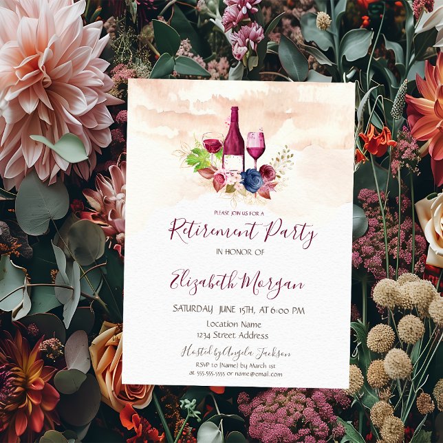 Save The Date Dégustation d'aquarelle Bourgogne (Créateur téléchargé)