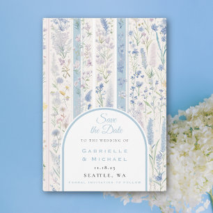 Save The Date Delft Blue White Chinoiserie Porcelain Bird