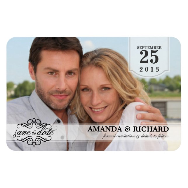 Save the Date - Deluxe Foto-Magnete ohne Grenzen Magnet (Horizontal)