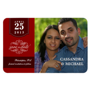 Save the Date Deluxe Magnete mit Ihrem Foto