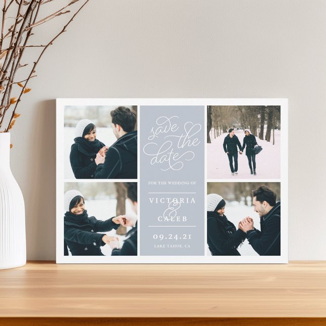 Save The Date Demande romantique | Collage de photos Enregistrer (Créateur téléchargé)