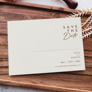 Save The Date Désert simple   Blanc naturel horizontal