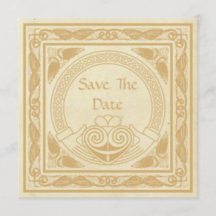 Save The Date Design Celtique Avec Mariage Claddagh Enregistrer 