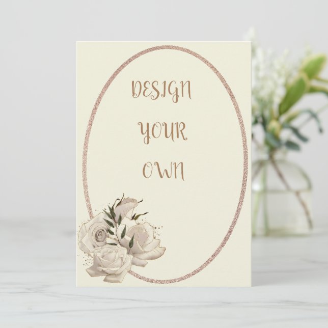Save The Date Design Élégant Votre Propre Floral Économisez La D (Debout devant)