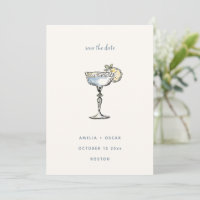 Dessin de cocktail Margarita amusant Mariage bleu